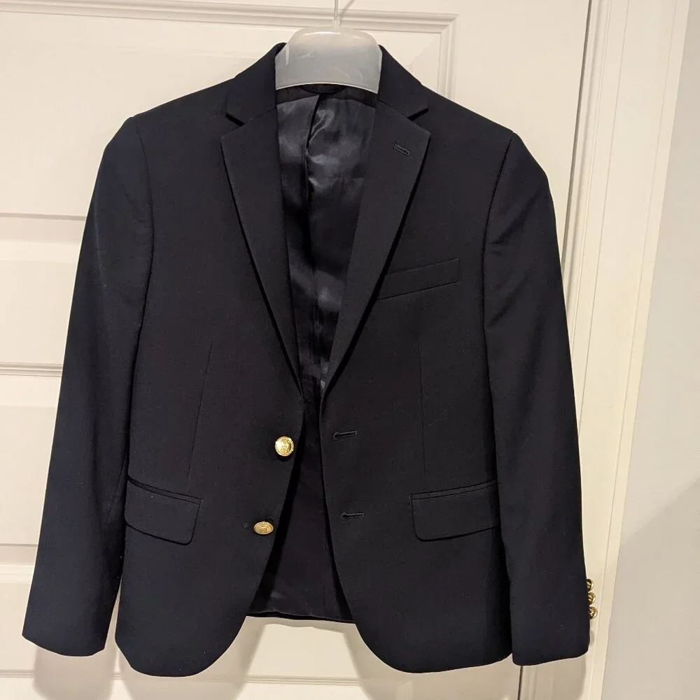 Ralph Lauren Boys Classic Navy Blazer with Gold-Tone Buttons